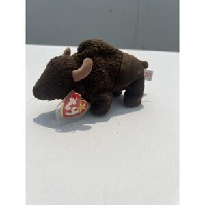 Ty Beanie Baby Roam The Buffalo 1998 5th Generation Hang Tag MWMT